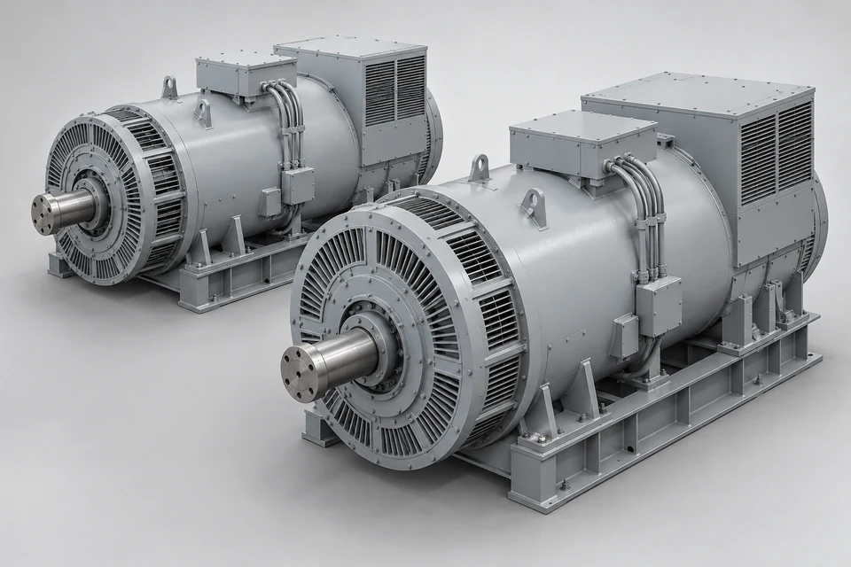 Representative product illustration: 2-Pole Air-Cooled Turbogenerators
