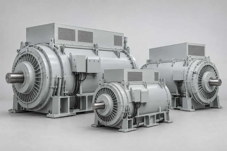 Representative product illustration: 4-Pole Air-Cooled Turbogenerators