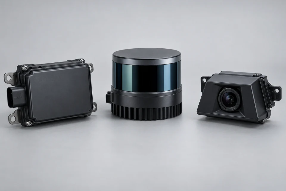 Representative product illustration: Automotive ADAS (Radar, Lidar, Camera)