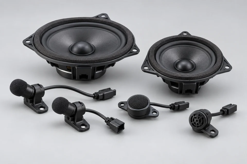 Representative product illustration: Automotive ANC Microphone and Speaker