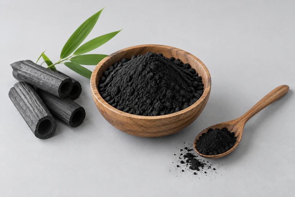 Representative product illustration: 100% Active Organic Bamboo Charcoal Powder