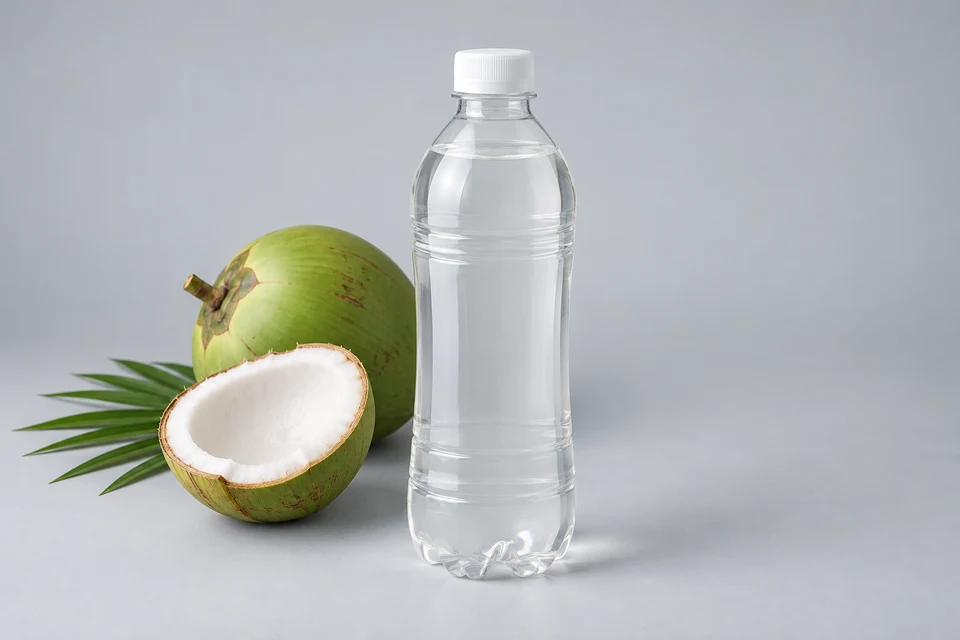 Representative product illustration: 100% Bottled Coconut Water