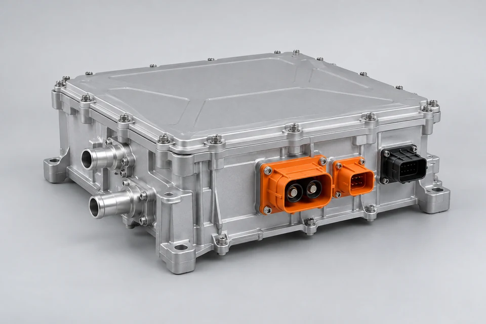 Representative product illustration: 11kW Bidirectional OBC