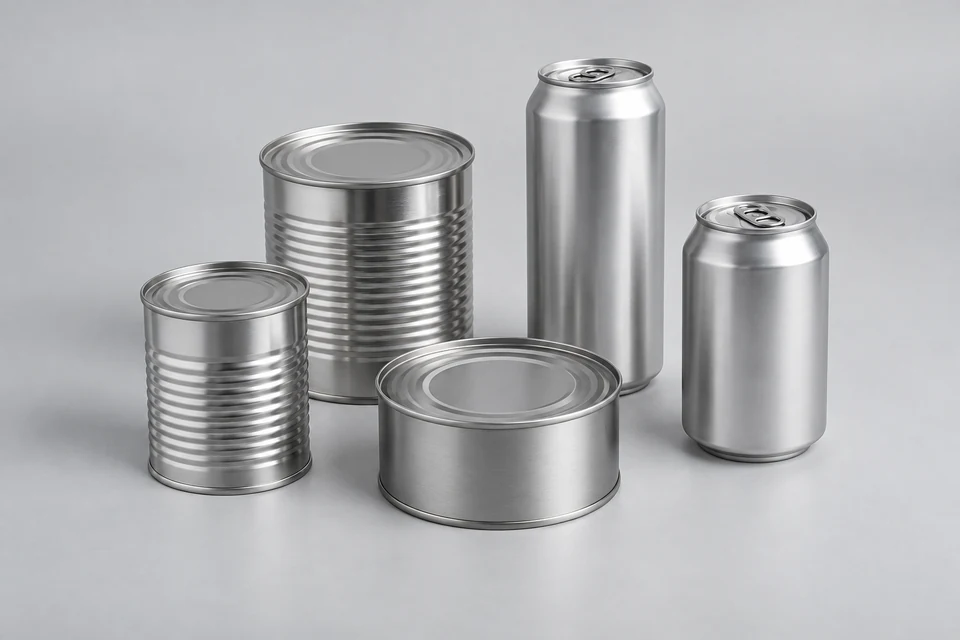 Representative product illustration: 2-Piece and 3-Piece Cans for Food and Beverage