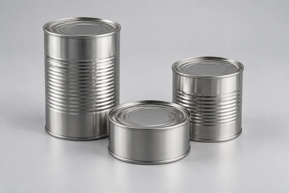 Representative product illustration: 3 Piece Cans for Food and Beverage