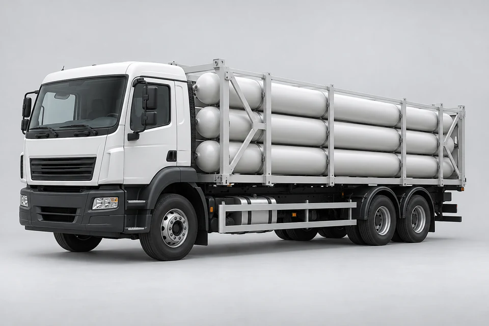 Representative product illustration: 30-50MPa High Pressure Gas Transport Truck