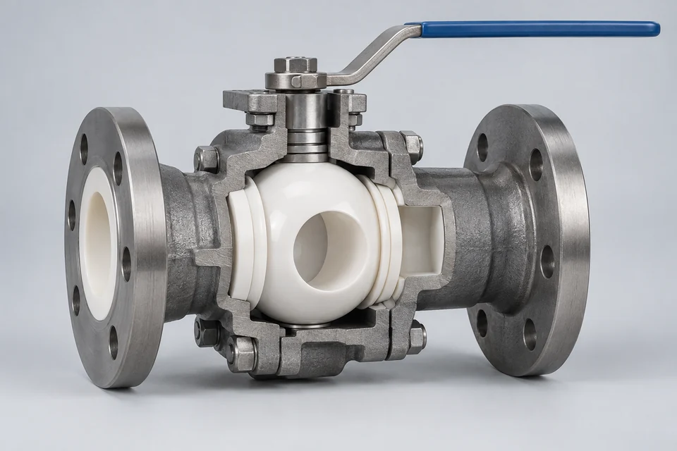 Representative Ceramic Ball Valve configuration