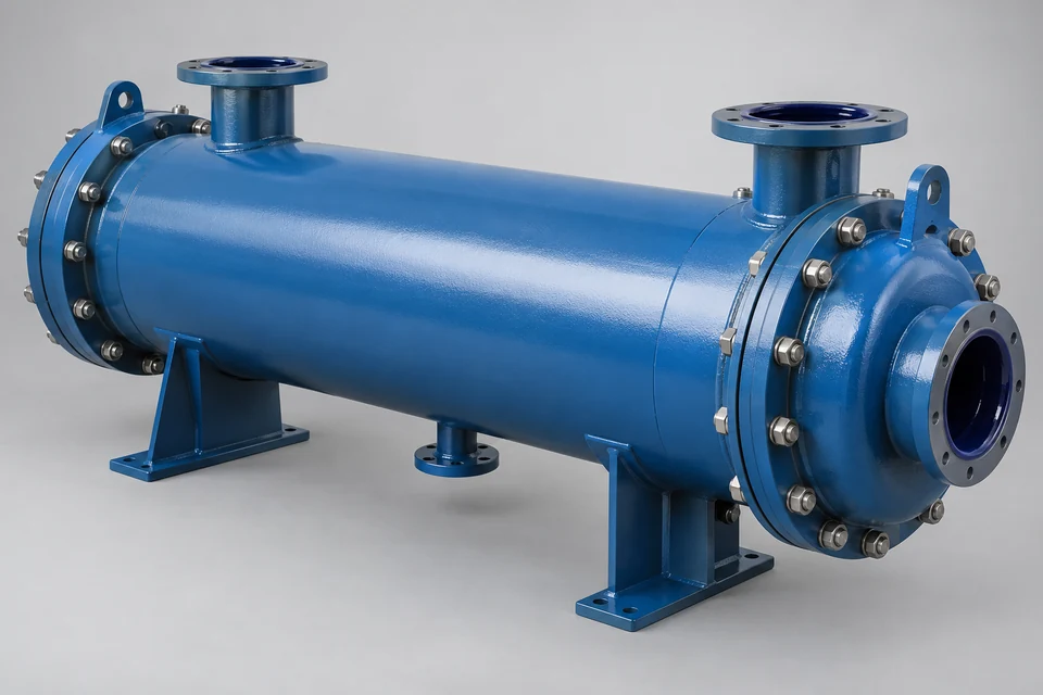 Representative Glass Lined Sleeve Type Heat Exchanger configuration