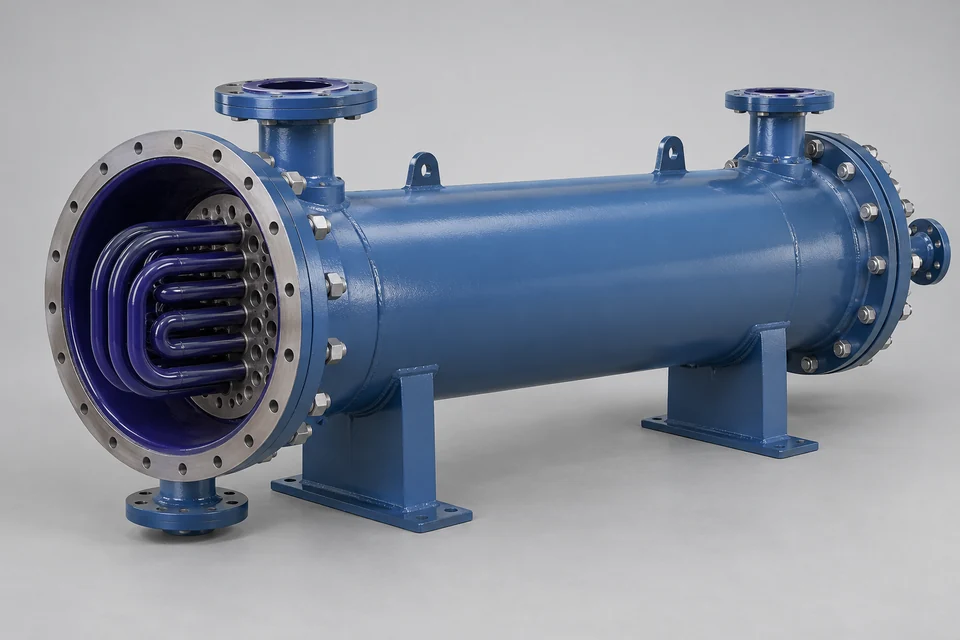 Representative Glass Lined U-Tube Heat Exchanger configuration
