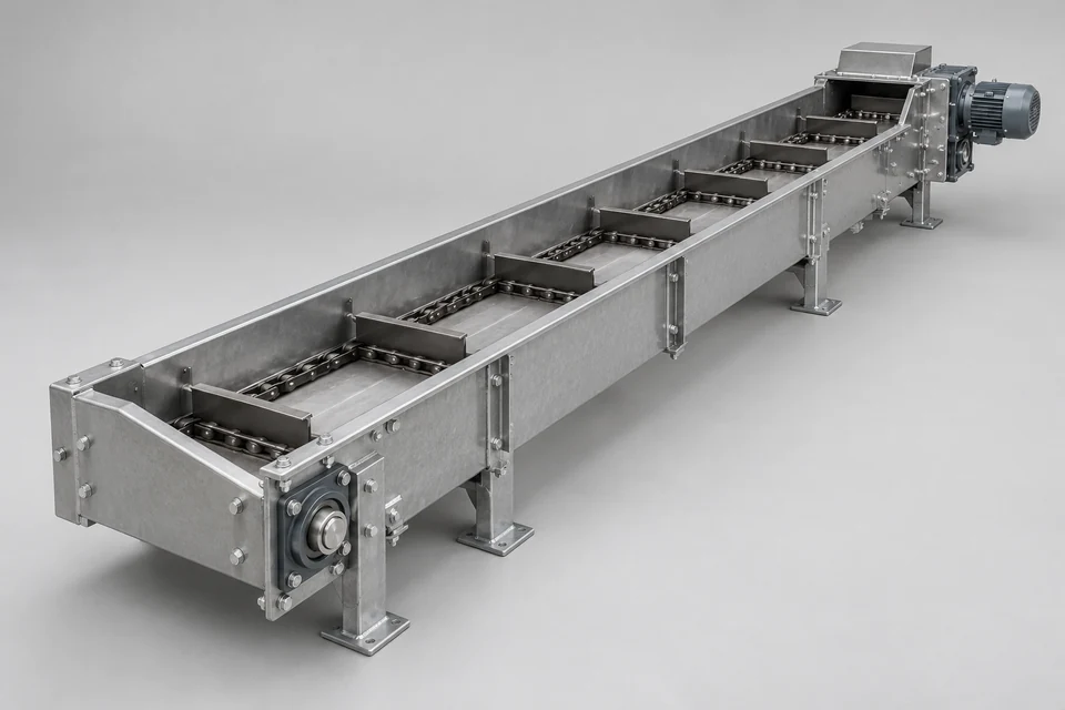 Representative Scraper Chain Conveyor configuration