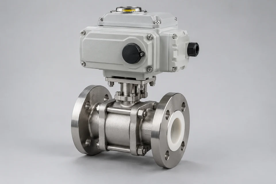 Representative Electric Ceramic Ball Valve configuration