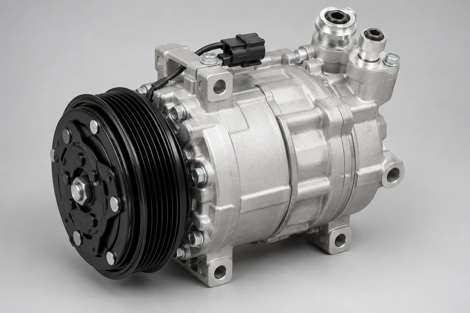 Representative Reciprocating Piston Compressor for Automotive Air Conditioner configuration