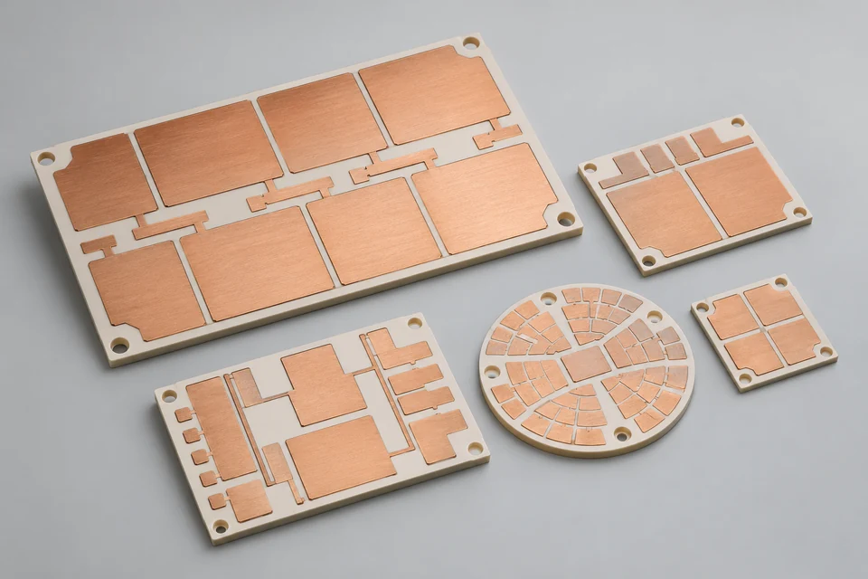 Representative DCB and AMB Substrates for Power Modules configuration