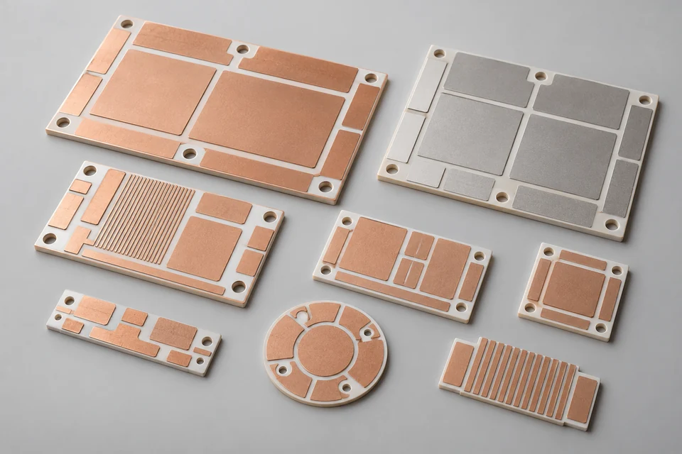 Representative Power Electronic DCB & AMB Substrates configuration