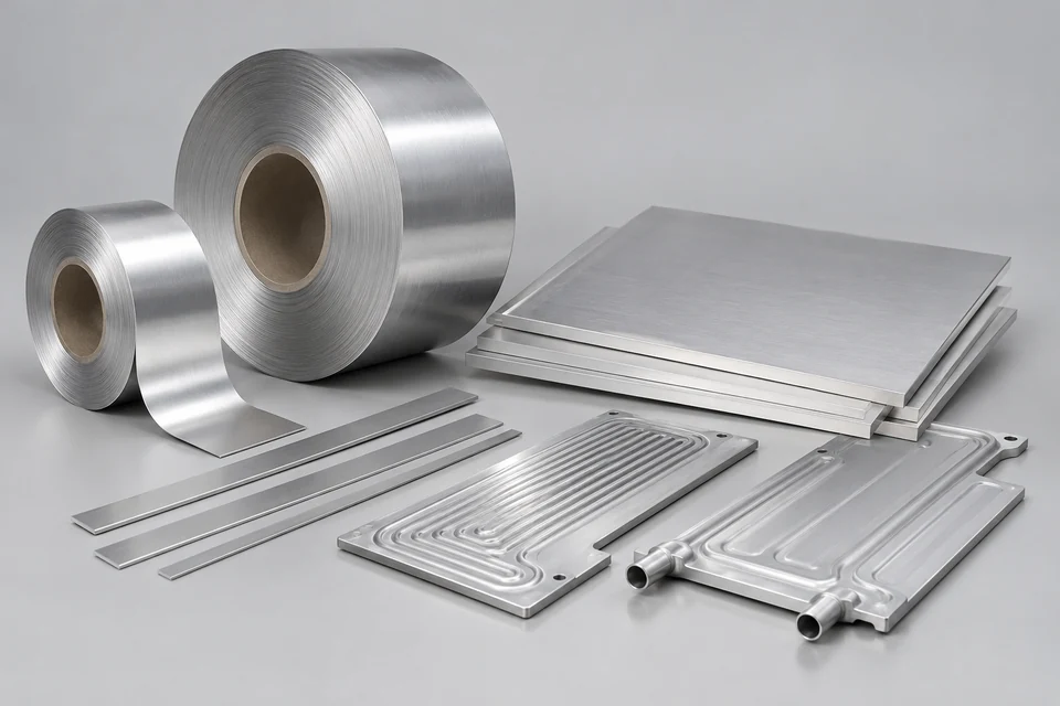 Representative Aluminum Heat Transfer Material for Battery Thermal Management configuration