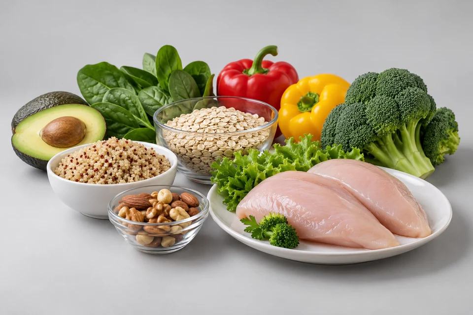 Representative Low Fat and Low Cholesterol Diet Food configuration