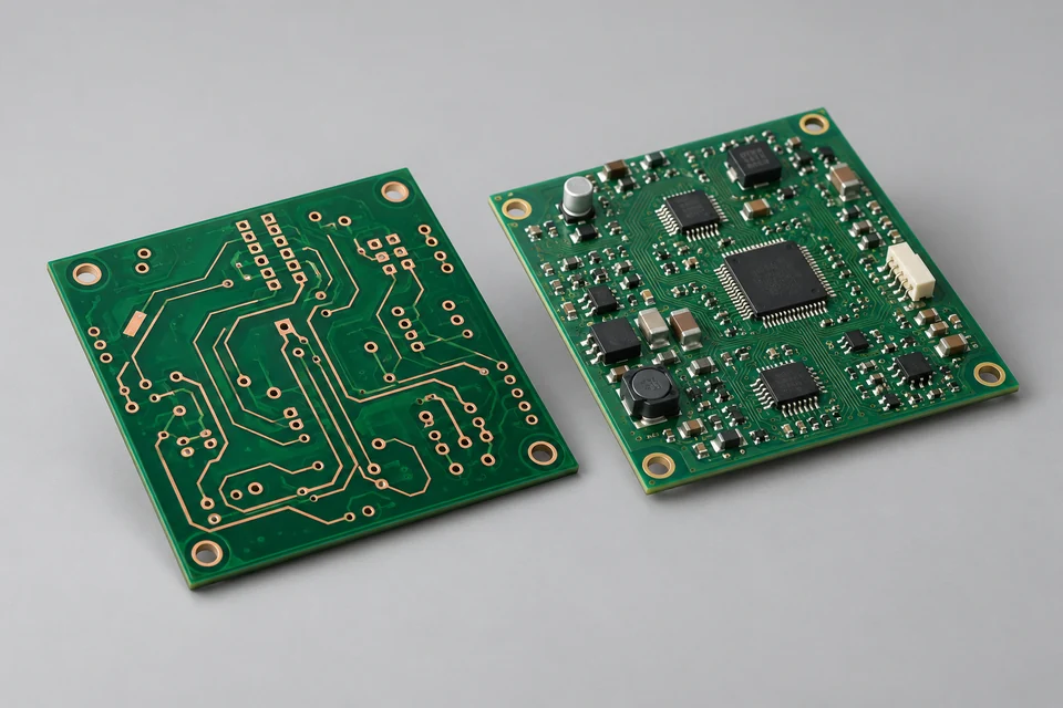 Representative Single and Double Sided PCB Board configuration