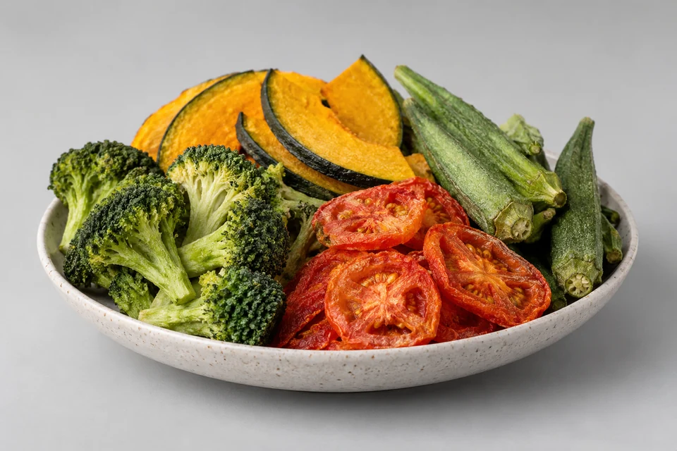 Representative Dried Vegetable Snacks configuration