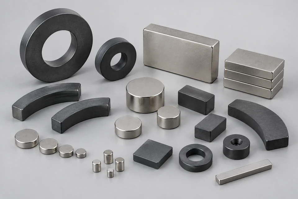 Representative Hard Magnetic Materials and Components configuration