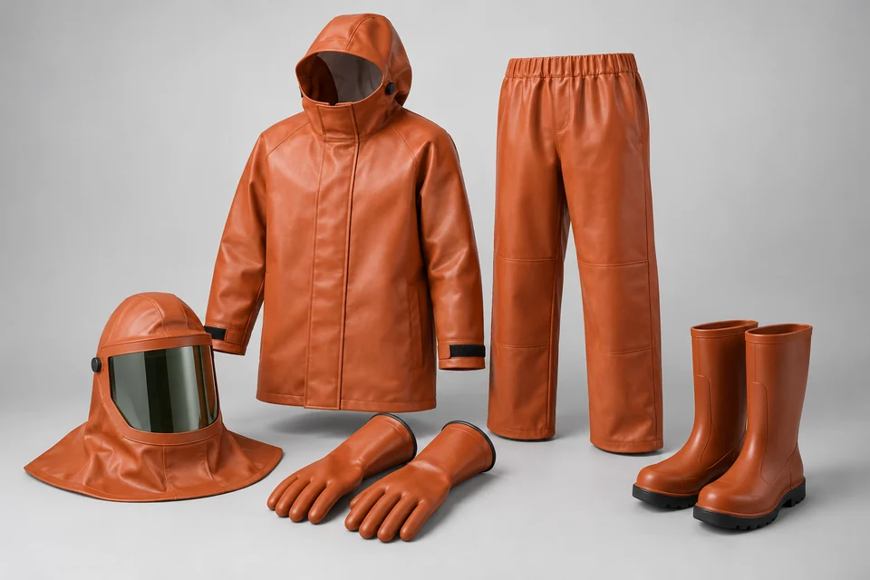 Representative High Voltage Electrical Insulation Suit configuration