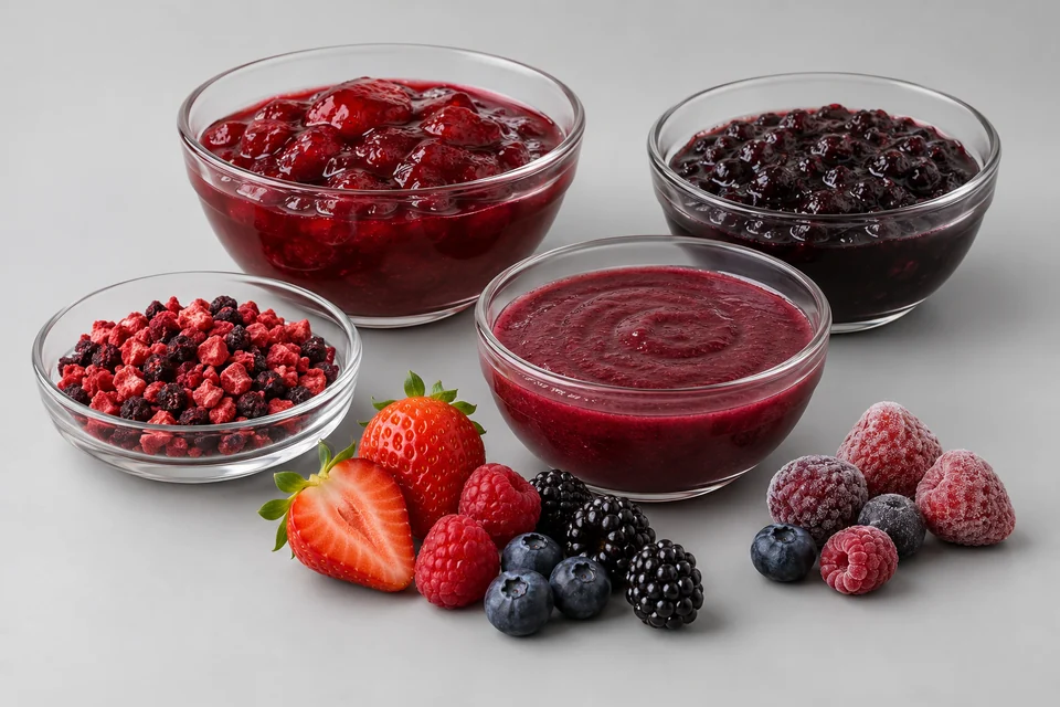 Representative Berry Preparation Products for Bakery configuration