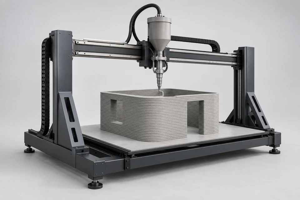 3D Concrete Printer — representative illustration