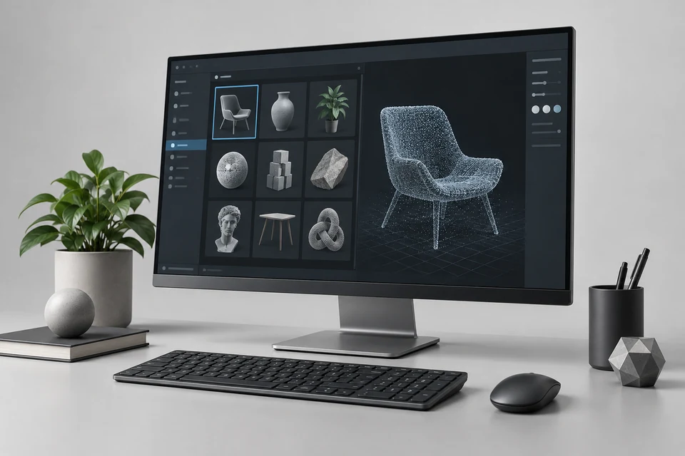 3D Digital Asset Management Software — representative illustration