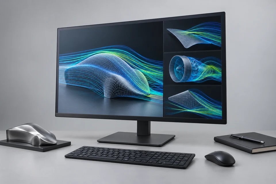 3D Flow Simulator — representative illustration