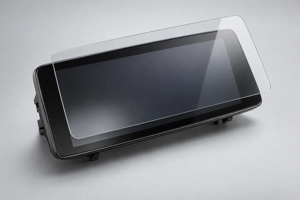 3D Glass Cover for In-vehicle Display — representative illustration