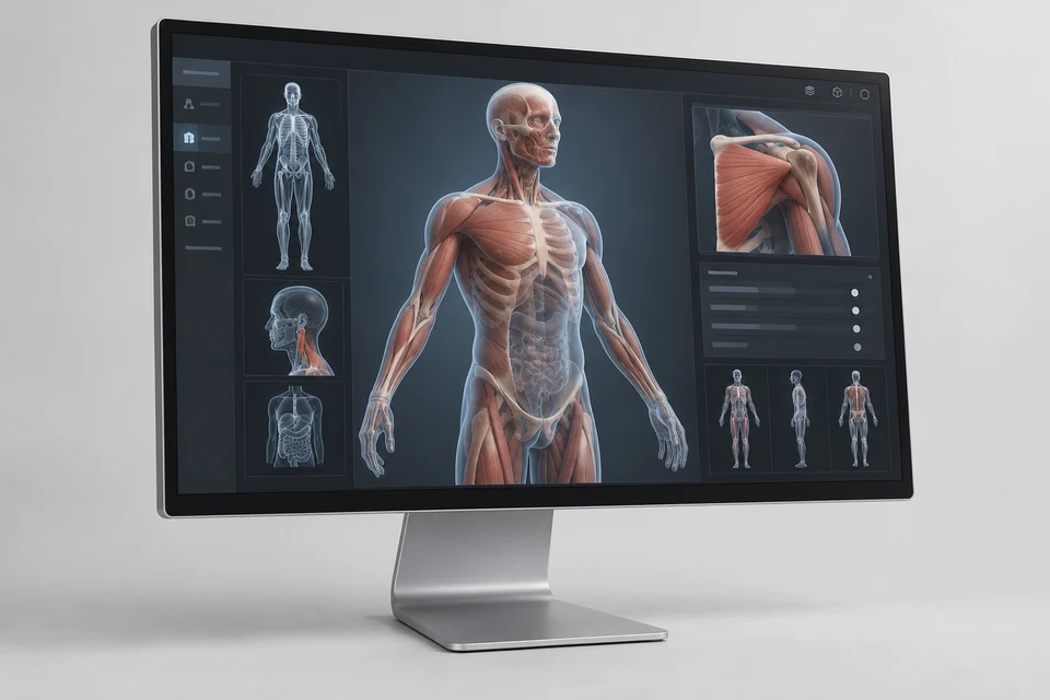 3D Human Anatomy Software — representative illustration
