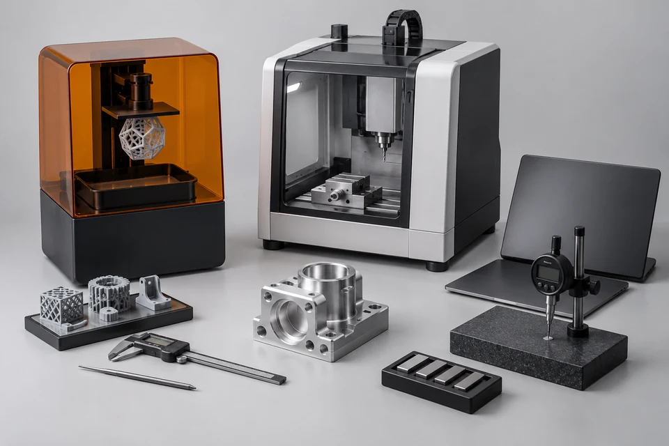 3D Printing and CNC Machining Services — representative illustration