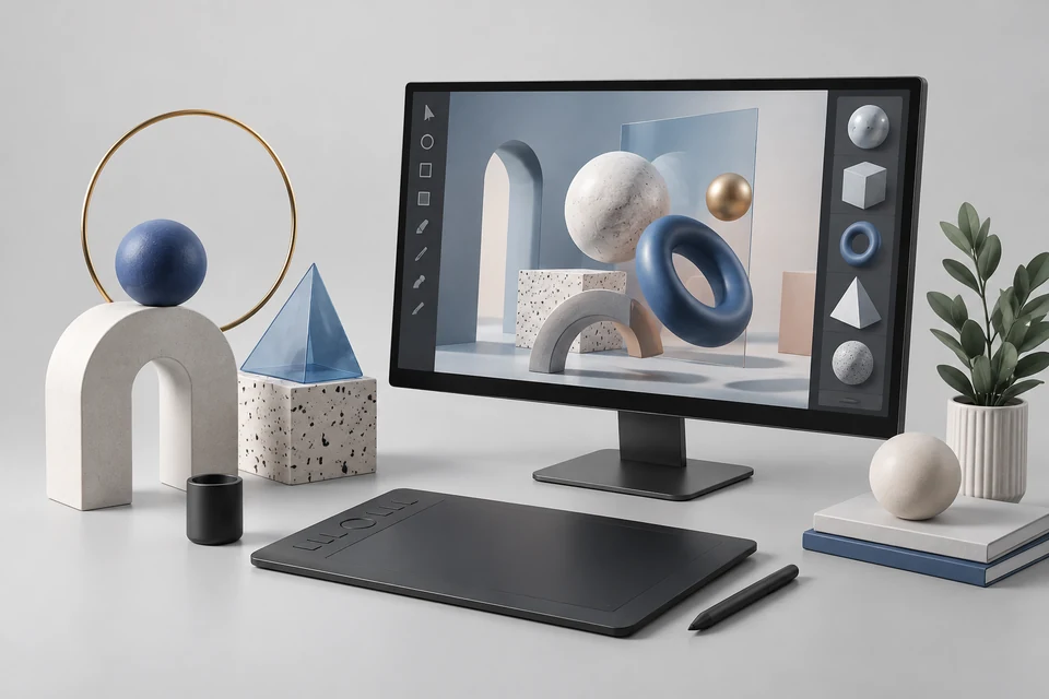 3D Virtual Art Space — representative illustration