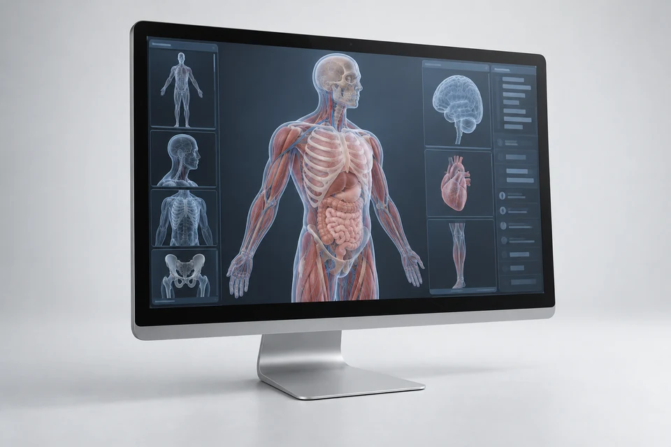 3D Virtual Human Anatomy Software — representative illustration