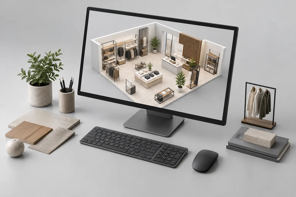 3D Virtual Store — representative illustration