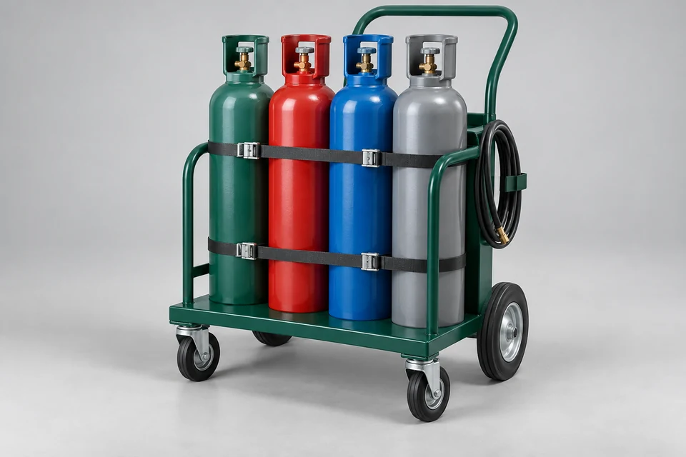 4-Bottle Gas Service Carts — representative illustration