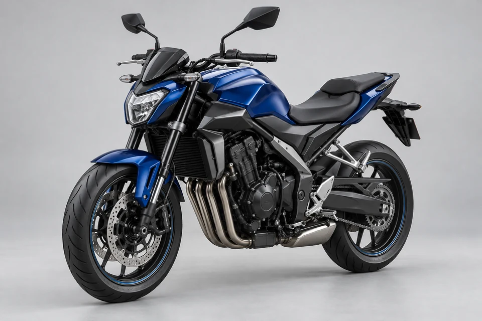400cc-1300cc Four Cylinder Motorcycle — representative illustration