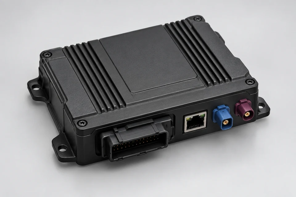 4G and 5G Telematics Control Unit — representative illustration