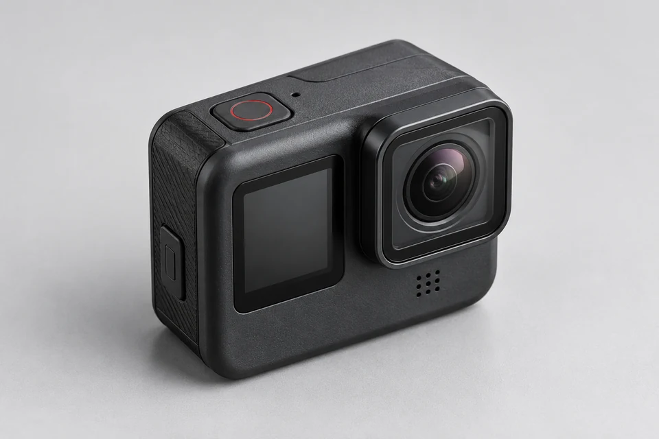 4K Ultra HD Action Camera — representative illustration