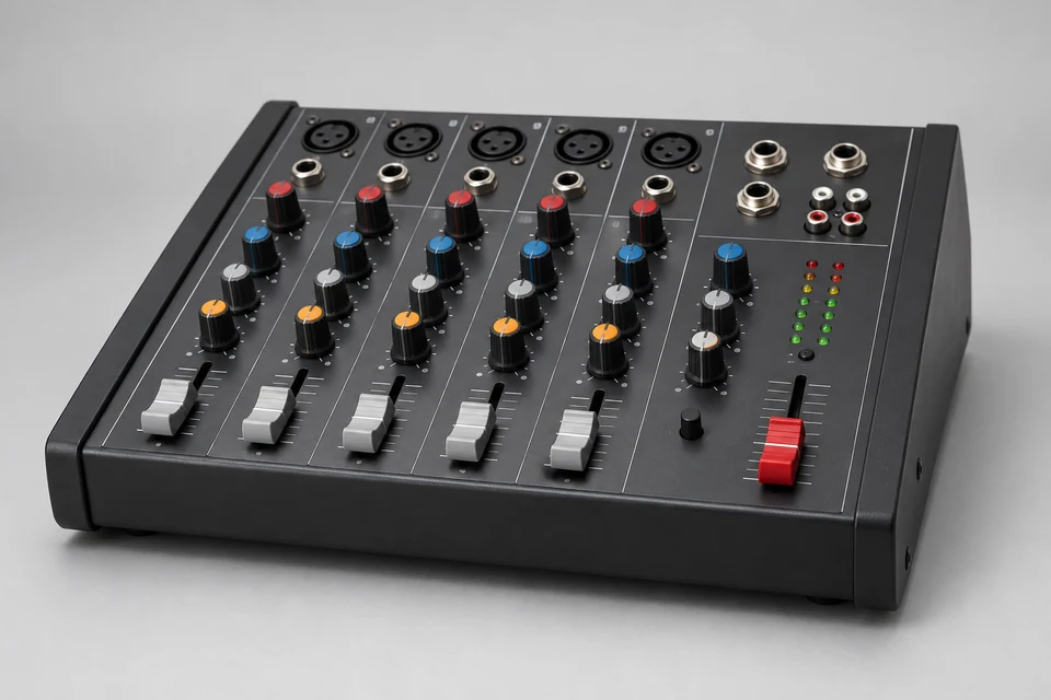 5-Channel Analog Mixer — representative illustration