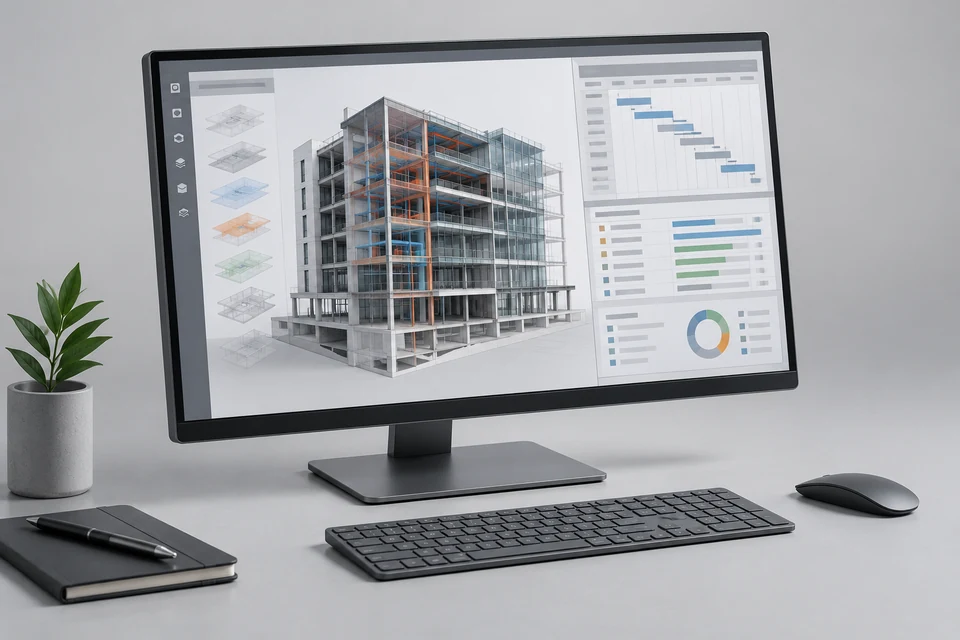 5D Building Information Model — representative illustration