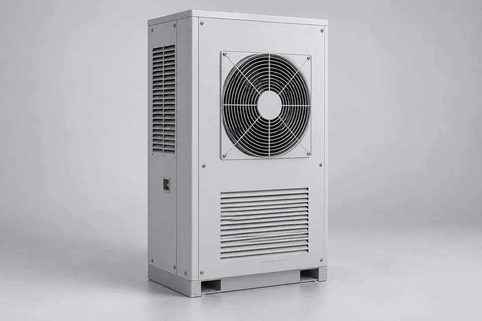 5G Base Station Air Conditioning — representative illustration