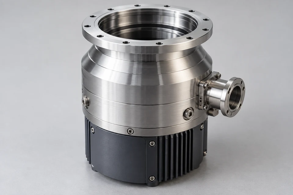 Turbomolecular pump. Editorial illustration; not a manufacturer model.