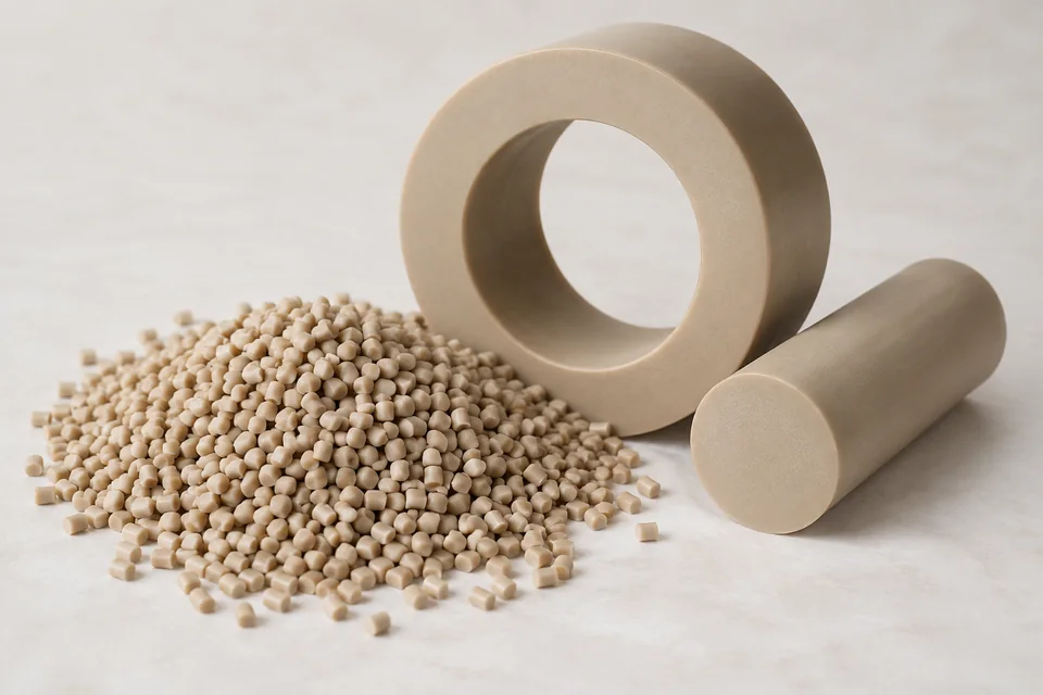 Representative polyetheretherketone (peek) product rendering