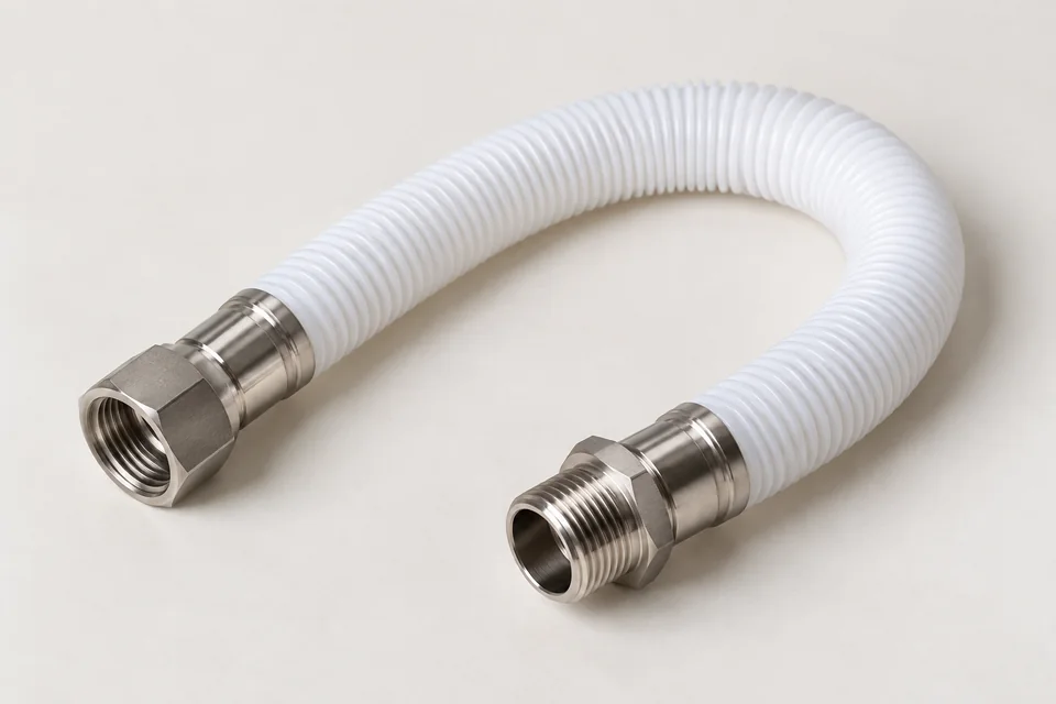 Representative polytetrafluoroethylene (ptfe) corrugated hose product rendering