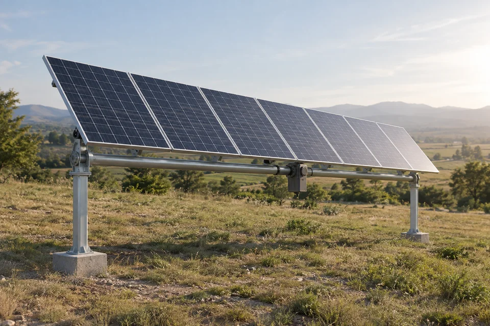 Representative solar trackers product rendering