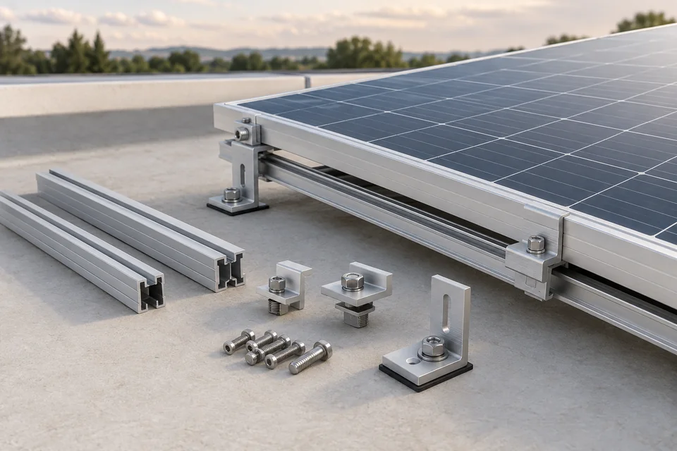 Representative solar pv mounting systems product rendering