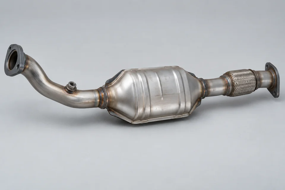 complete automotive catalytic converter exhaust component with intact metal canister