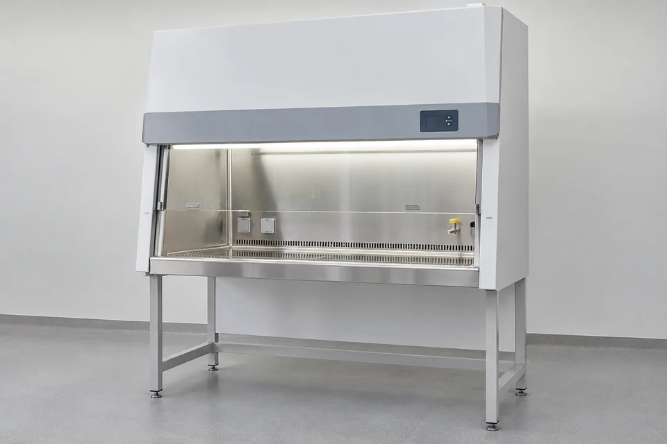 class II biological safety cabinet with front sash and work surface