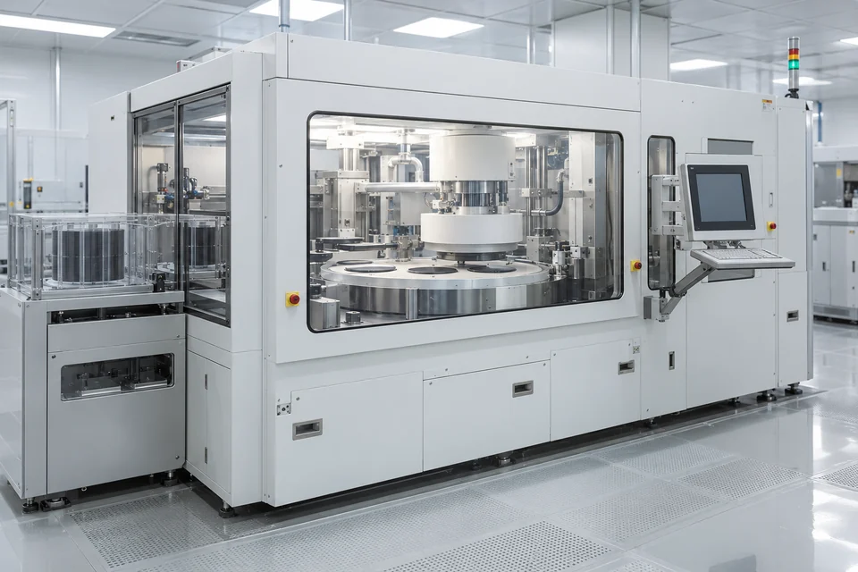 chemical mechanical polishing tool with complete enclosed wafer processing station in semiconductor cleanroom