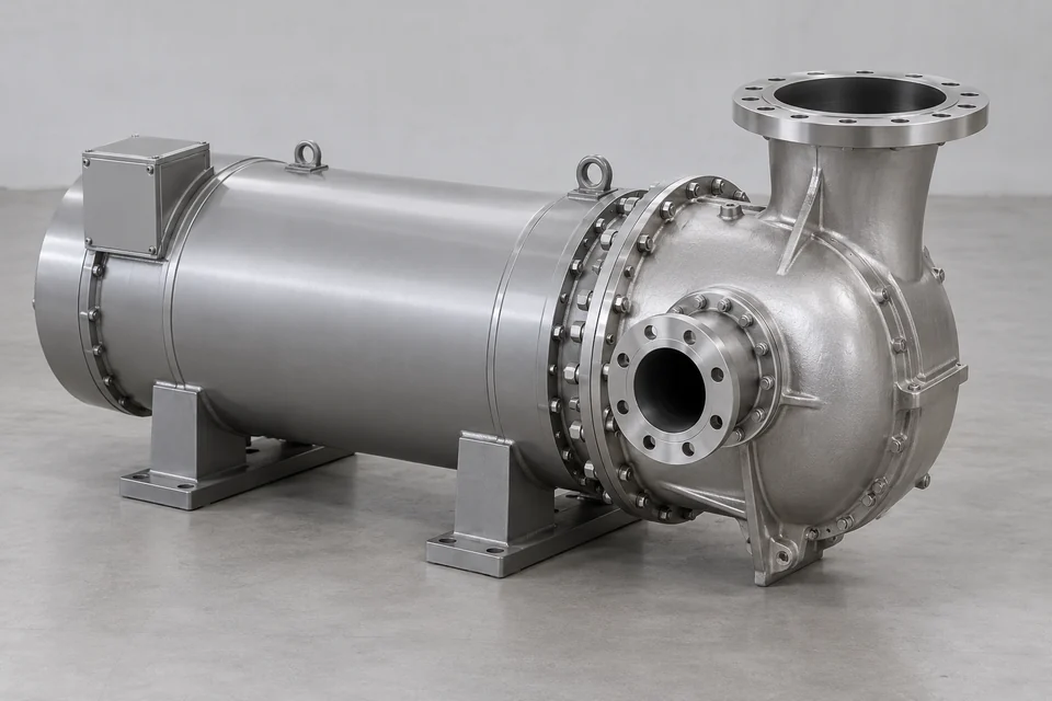 Closed gas-expander generator assembly with turbine housing, process flanges and electrical terminal box